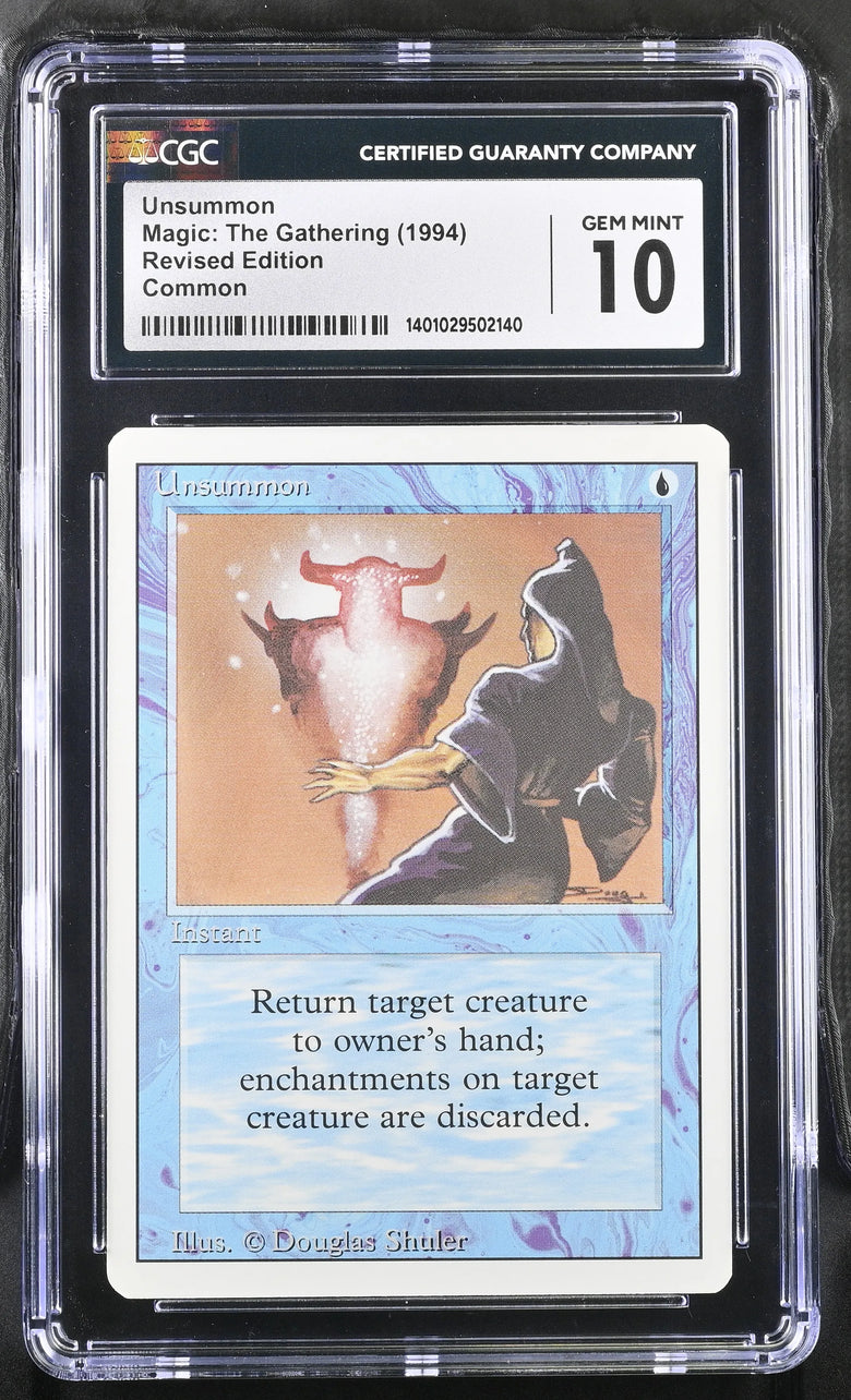 Magic The Gathering: 1994 Revised Edition Unsummon CGC 10